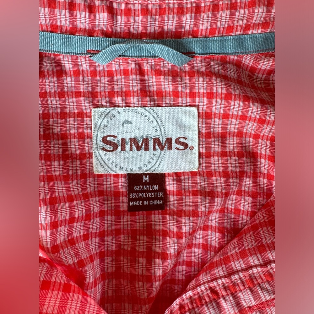Simms Shortsleeved Button Down, Size Medium, Salm… - image 5